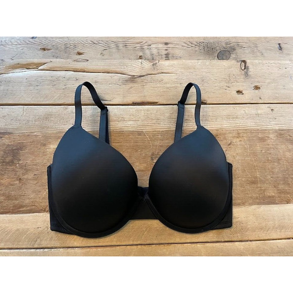 Victoria's Secret PINK Smooth Black 44DDD Wear Everywhere Push Up Bra VS - Picture 1 of 2